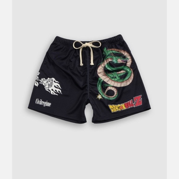 Civil Regime Other - Civil Regime DBZ Shenron & The Rose Men’s Mesh Black Shorts Size Small BNWT